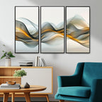 Abstract Wave Canvas Wall Art | Fluid Contemporary Elegance in Motion