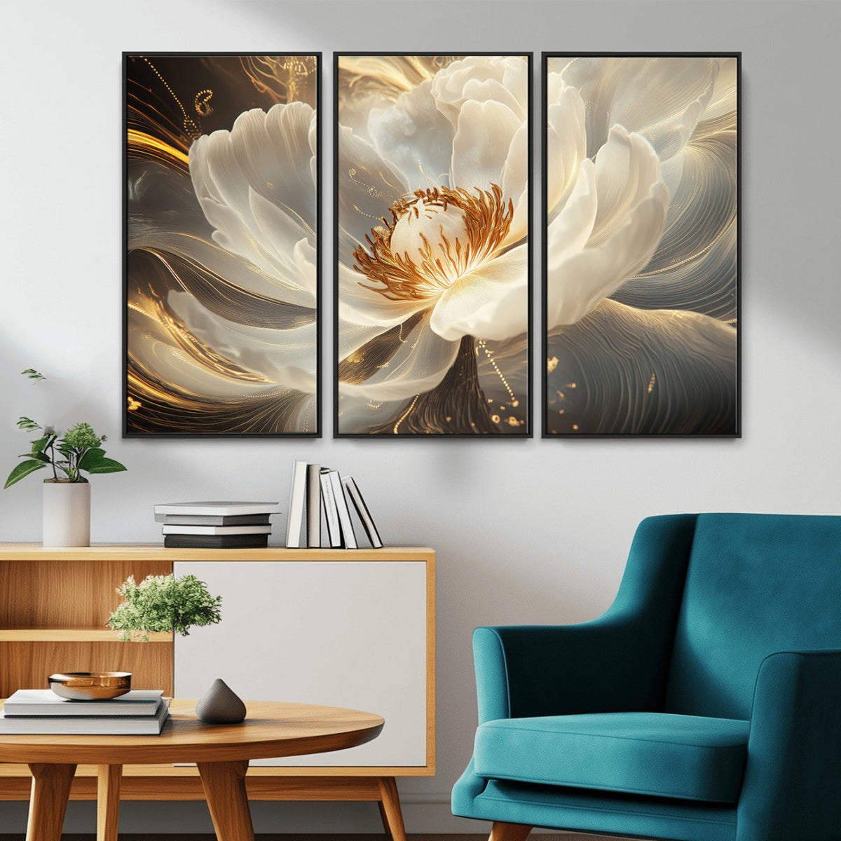 Abstract Floral Wall Art Canvas Print