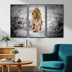 Jaguar Wall Art Canvas Print, Majestic Big Cat in Focused Pursuit