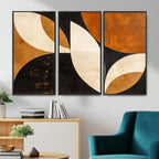 Geometric Abstract Wall Art Canvas Print, Mid Century Modern Wall Art