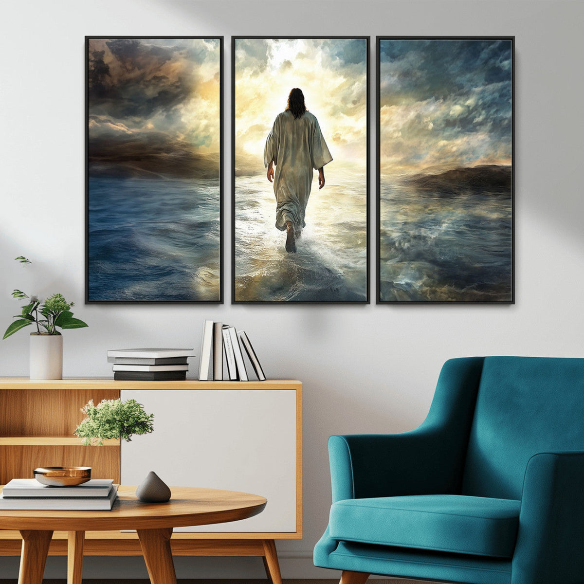 Jesus Walking on Water Wall Art | Canvas Print | Ready to Hang