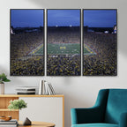 University of Michigan Wolverines Football Team Print, Ann Arbor, Home Bar Wall Decor