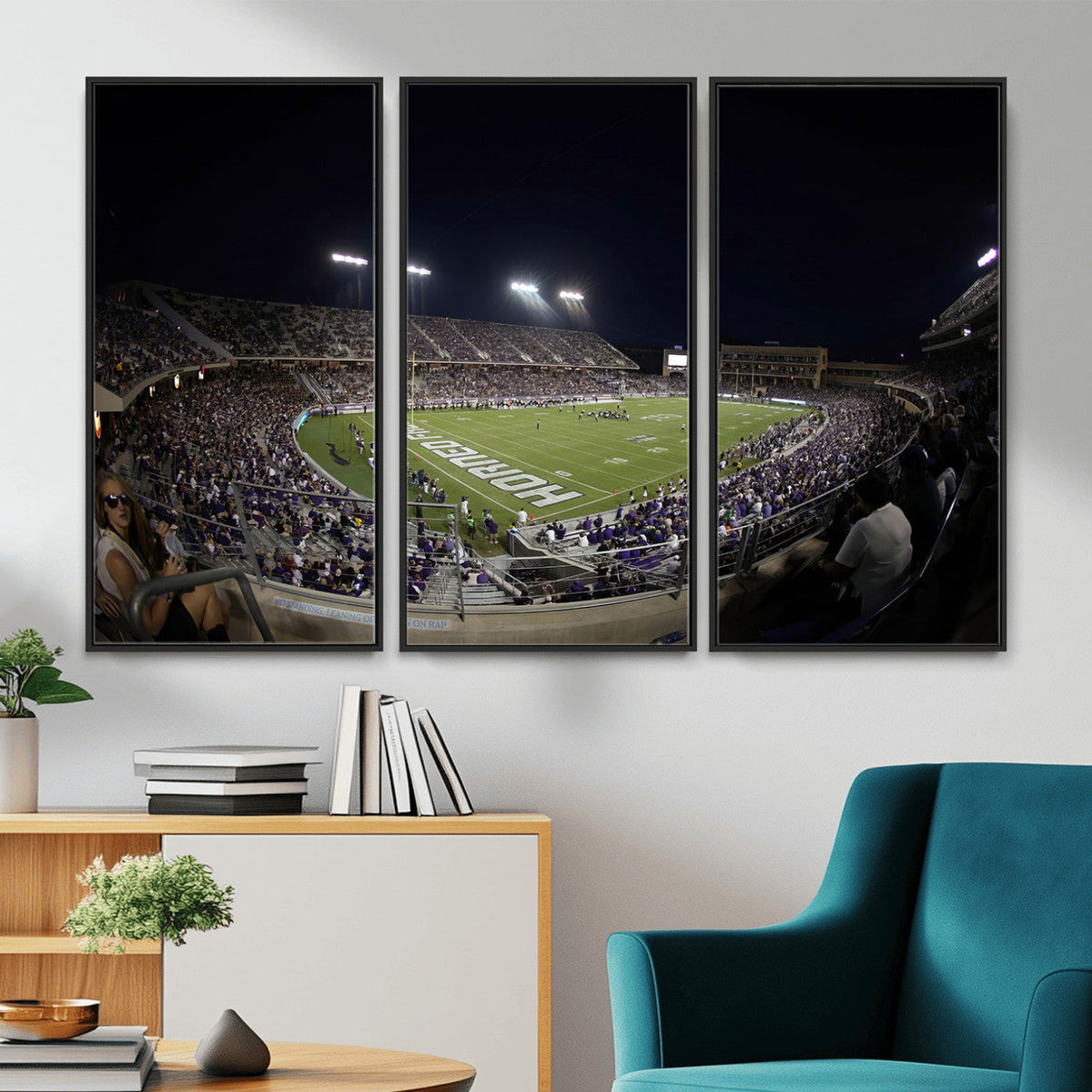 TCU Horned Frogs Football Team Print, Fort Worth Amon G. Carter Stadium