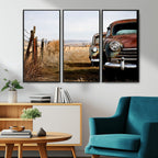 Old Rustic Classic Car Wall Art Canvas Print