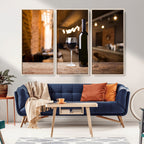 Wine and Bottle Wall Art Canvas Print