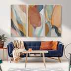 Boho Wall Art Canvas Print Set, Watercolor Boho Wall Art