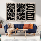 Canvas Print Wall Art Abstract Art Boho, Framed Boho Art