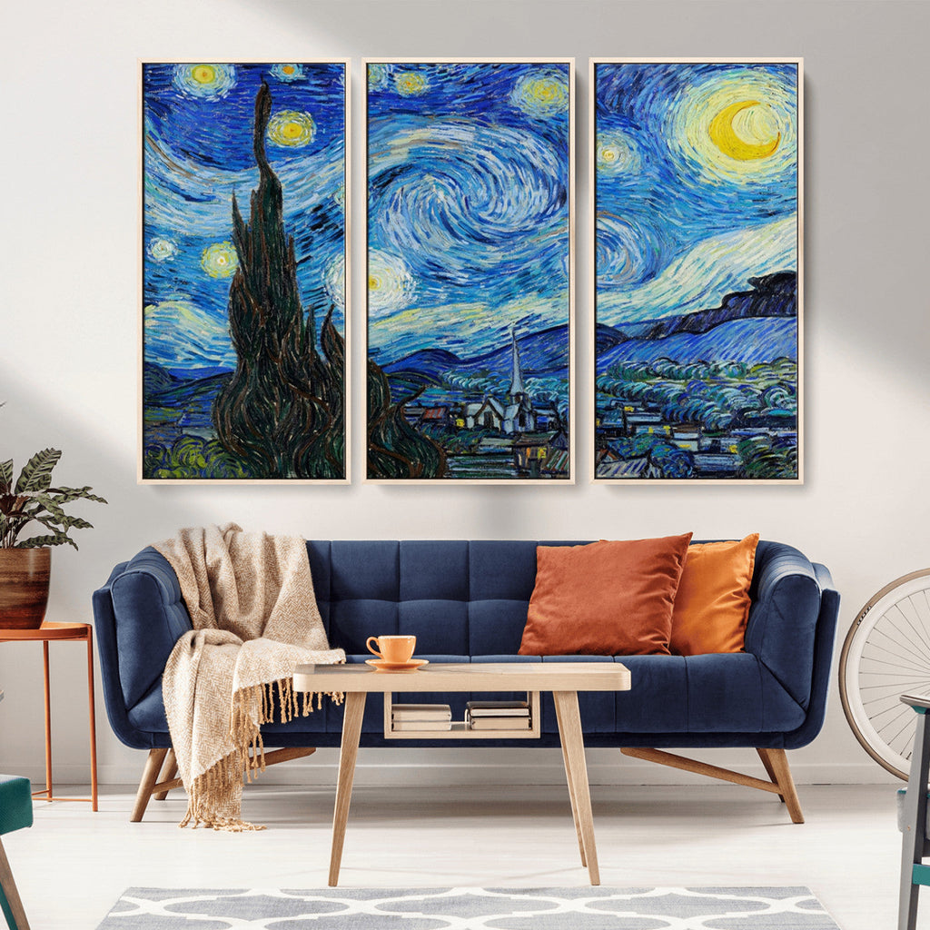 Vincent Van Gogh The Starry Night Abstract Wall Art Canvas Print