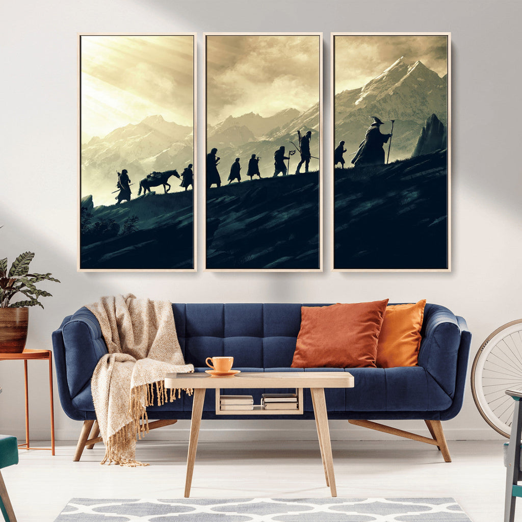 Fellowship Journey Wall Art | Fantasy Adventure Canvas Print