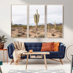 Saguaro Cactus Wall Art | Framed Desert Canvas Artwork