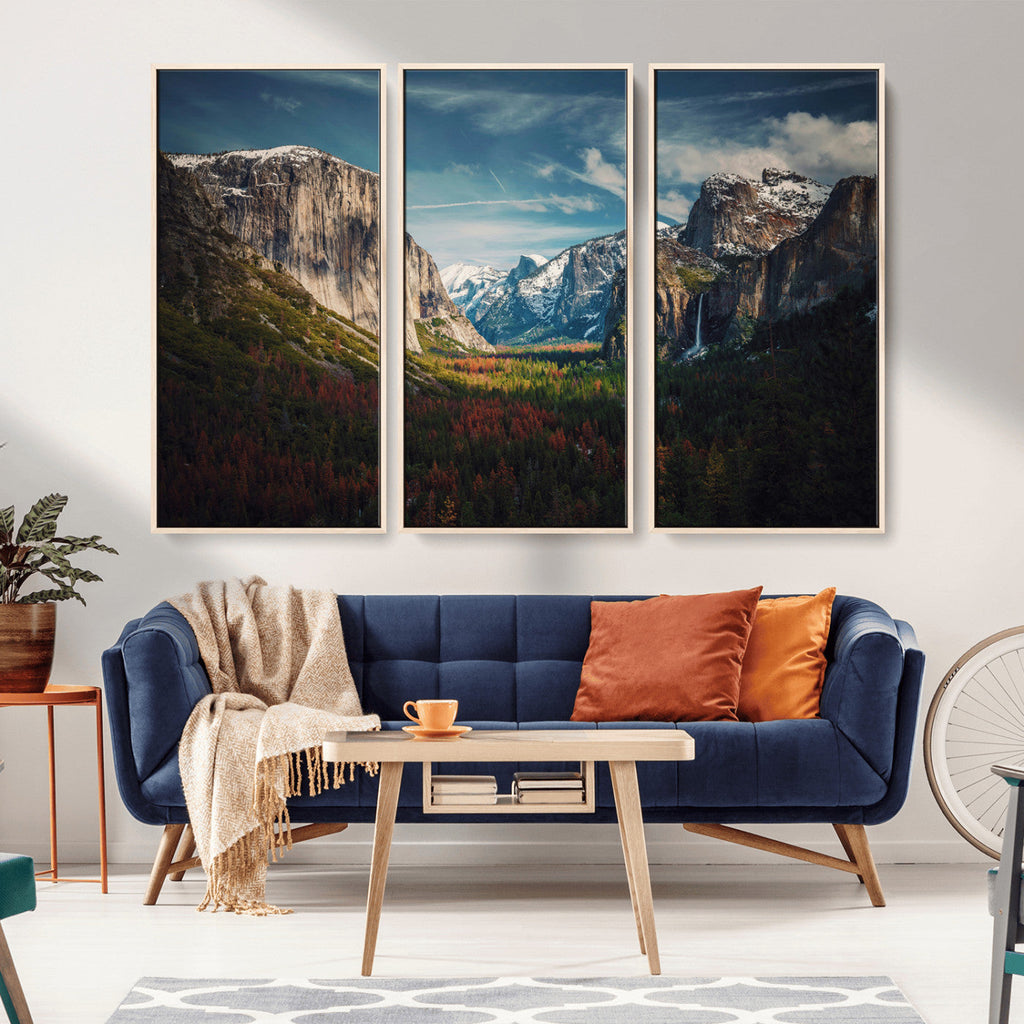 Yosemite National Park Wall Art Canvas Print, Framed El Capitan Mountain Landscape