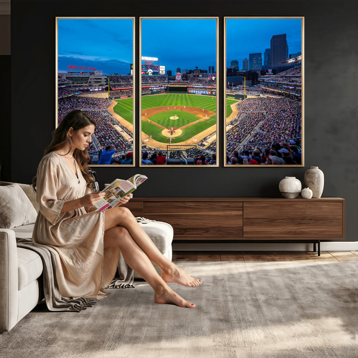 Target Field Stadium Wall Art Canvas Print, Minnesota Twins