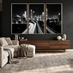 Atlanta Skyline Wall Art Canvas Print, Atlanta Downtown Night Cityscape