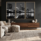 Austin Skyline Wall Art Canvas Print, Austin Downtown Night Cityscape