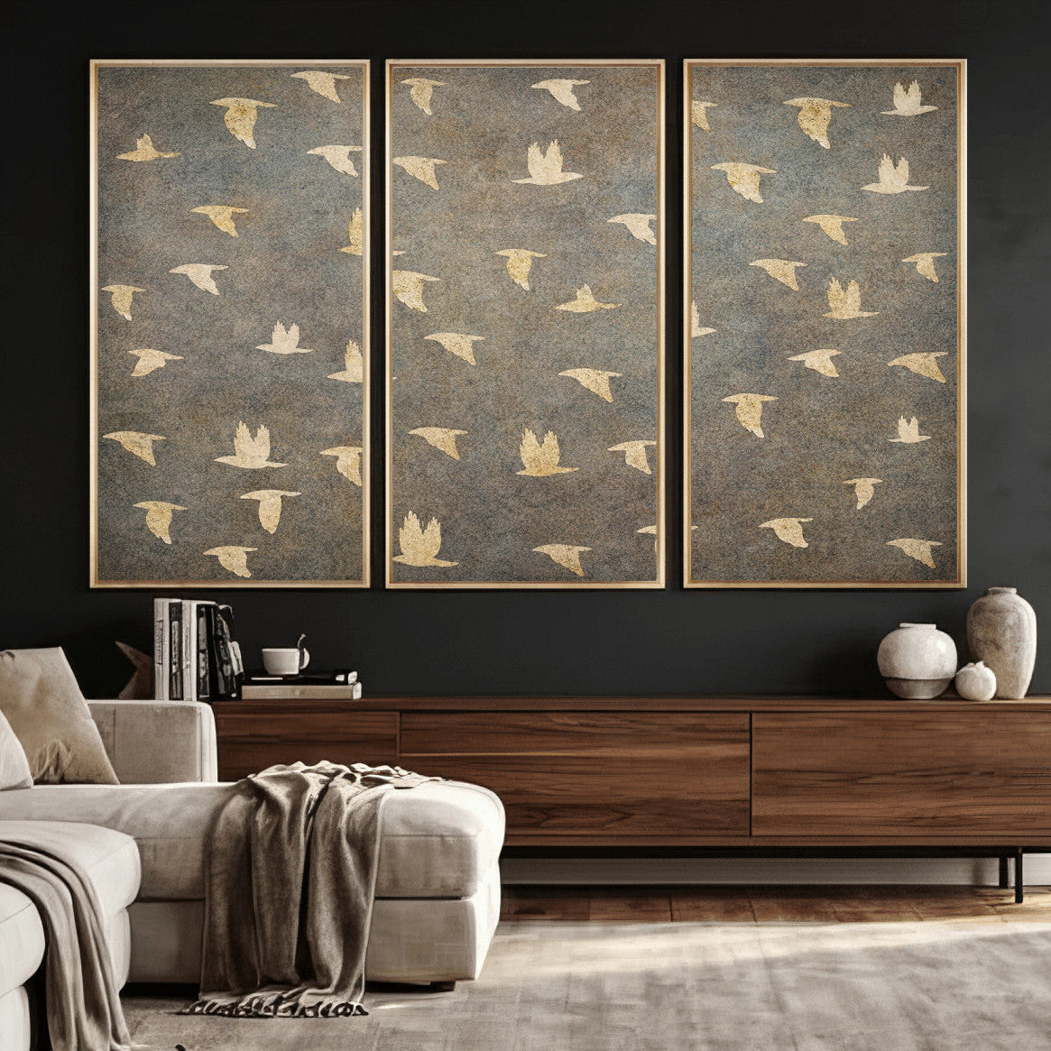 Abstract Birds Wall Art Canvas Print