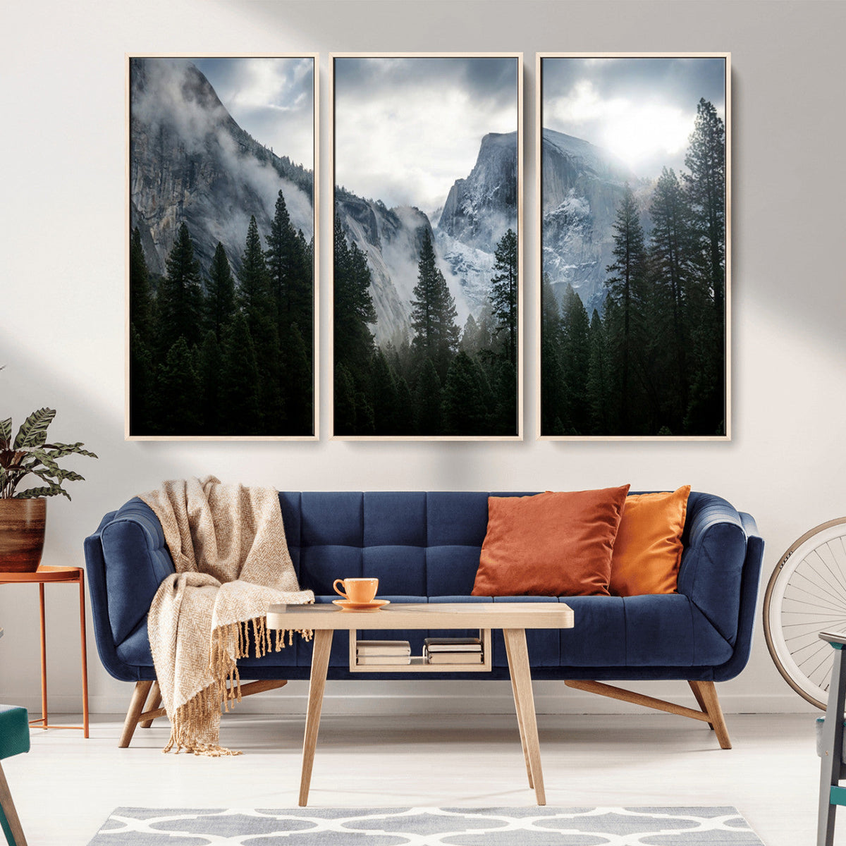 Wall Art Foggy Forest Landscape Canvas Print