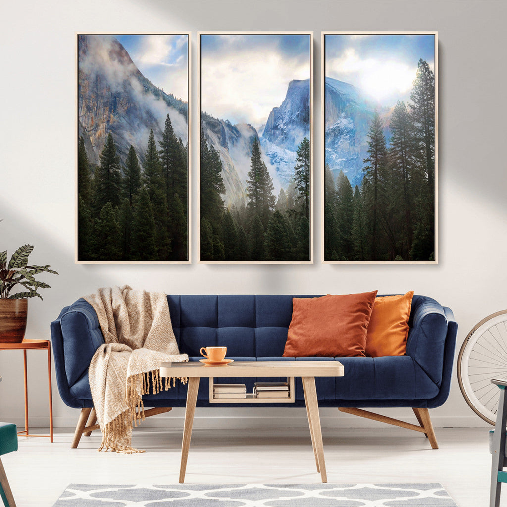 Half Dome Yosemite California Wall Art Canvas Print El Capitan