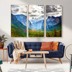 Yosemite Park Half Dome 3 Panel Canvas Print | Large Giclée Landscape Wall Art