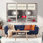 Music Cassette Iconic Wall Art Canvas Print