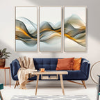 Abstract Wave Canvas Wall Art | Fluid Contemporary Elegance in Motion