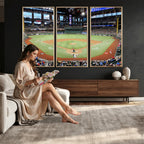 Texas Rangers Baseball Team Print, Arlington Globe Life Field Stadium Wall Art