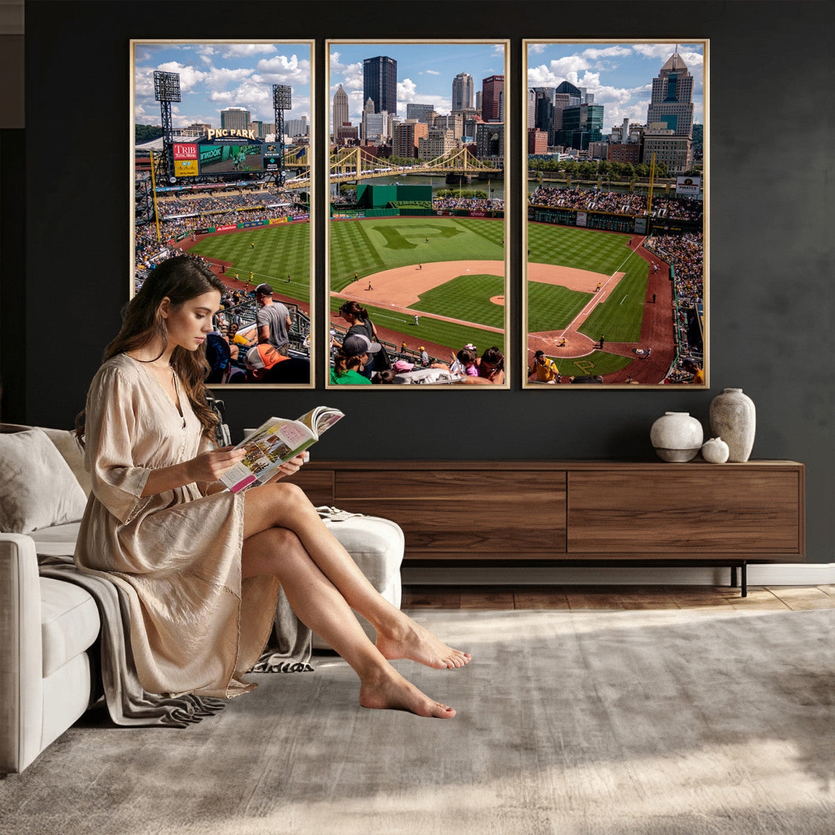 Pittsburgh Pirates Baseball Team Print, PNC Park Stadium