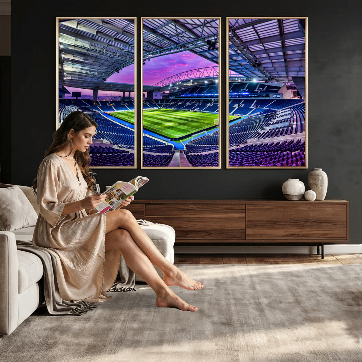 FC Porto Soccer Team Print Canvas, Dragon Stadium Wall Art