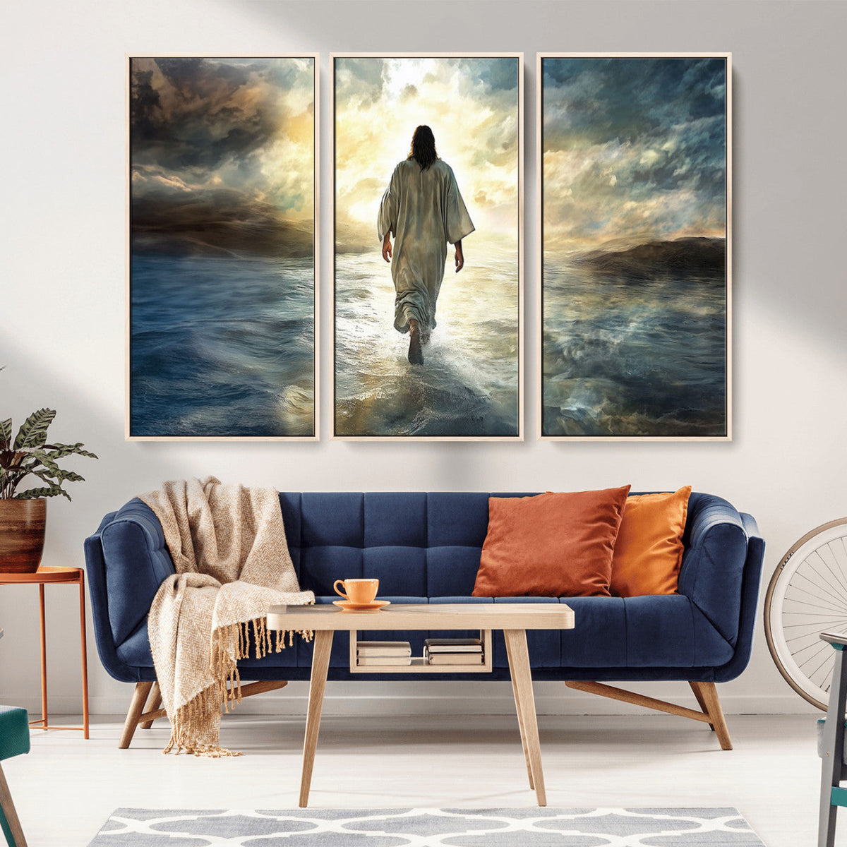 Jesus Walking on Water Wall Art | Canvas Print | Ready to Hang