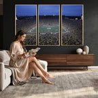 University of Michigan Wolverines Football Team Print, Ann Arbor, Home Bar Wall Decor