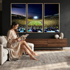 University of Michigan Wolverines Football Team Print, Ann Arbor, Extra Large Game Room Wall Decor