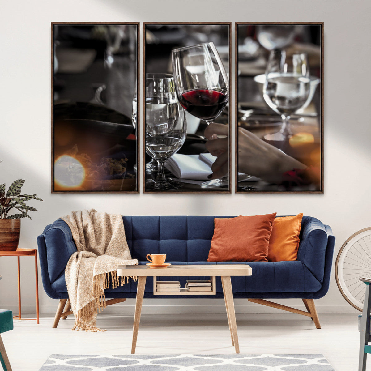 Red Wine and Glass Canvas Print