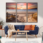 Sunset on the Sea Wall Art Canvas Print