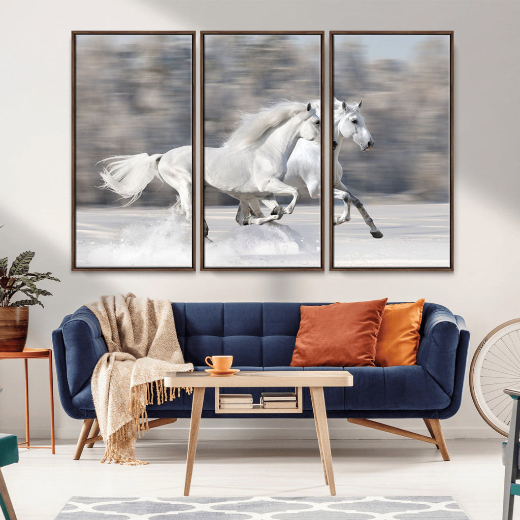 The White Horses Wall Art, Framed White Horses Wall Art