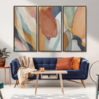 Boho Wall Art Canvas Print Set, Watercolor Boho Wall Art