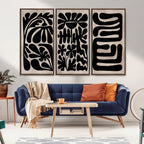 Canvas Print Wall Art Abstract Art Boho, Framed Boho Art