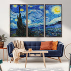 Vincent Van Gogh The Starry Night Abstract Wall Art Canvas Print
