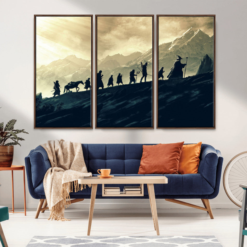Fellowship Journey Wall Art | Fantasy Adventure Canvas Print