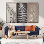 Minimalist Botanical Wall Art Canvas Print, Framed and Ready to Hang