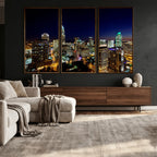Atlanta Skyline Wall Art Canvas Print | Modern Cityscape