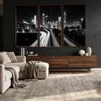 Atlanta Skyline Wall Art Canvas Print, Atlanta Downtown Night Cityscape