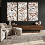 Abstract Longhorn Herd Wall Art Canvas Print