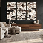 Abstract Texas Longhorn Print, Longhorn Herd Print