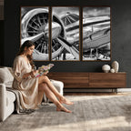 Vintage Antique Airplane Wall Art Canvas Print