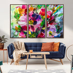 Oil Flower Abstract Canvas Print