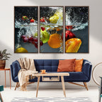Kitchen Vegetables World Wall Art Canvas Print