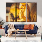 Gold Buddha Statue Hands Wall Art Canvas Print