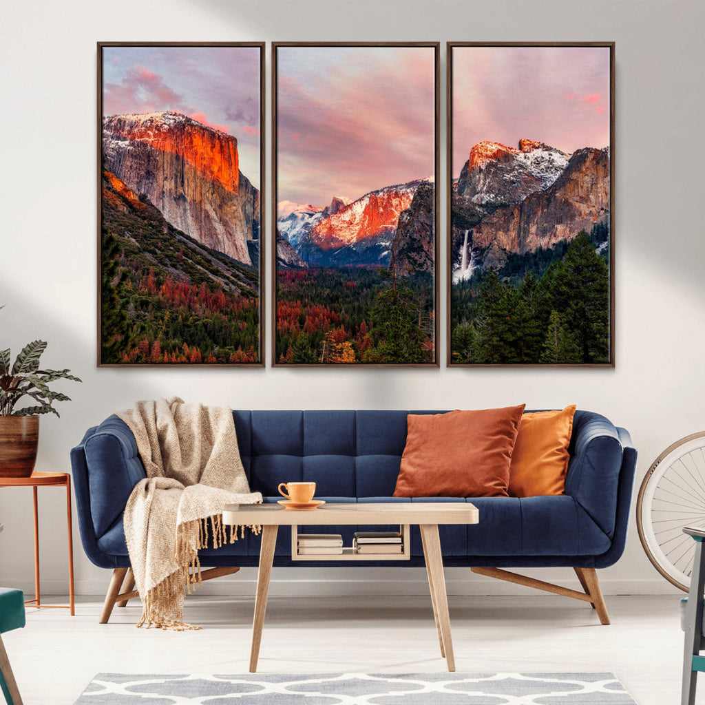 Yosemite Half Dome Wall Art Canvas Print El Capitan