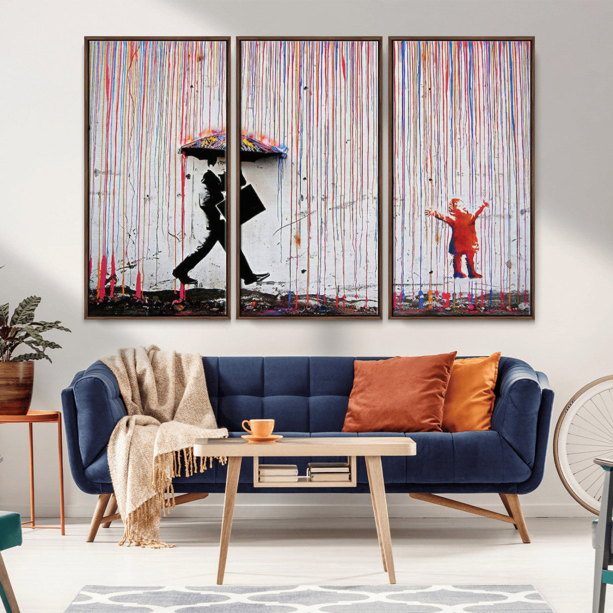 Banksy Wall Art Canvas Print | Framed Graffiti Street Art Picture