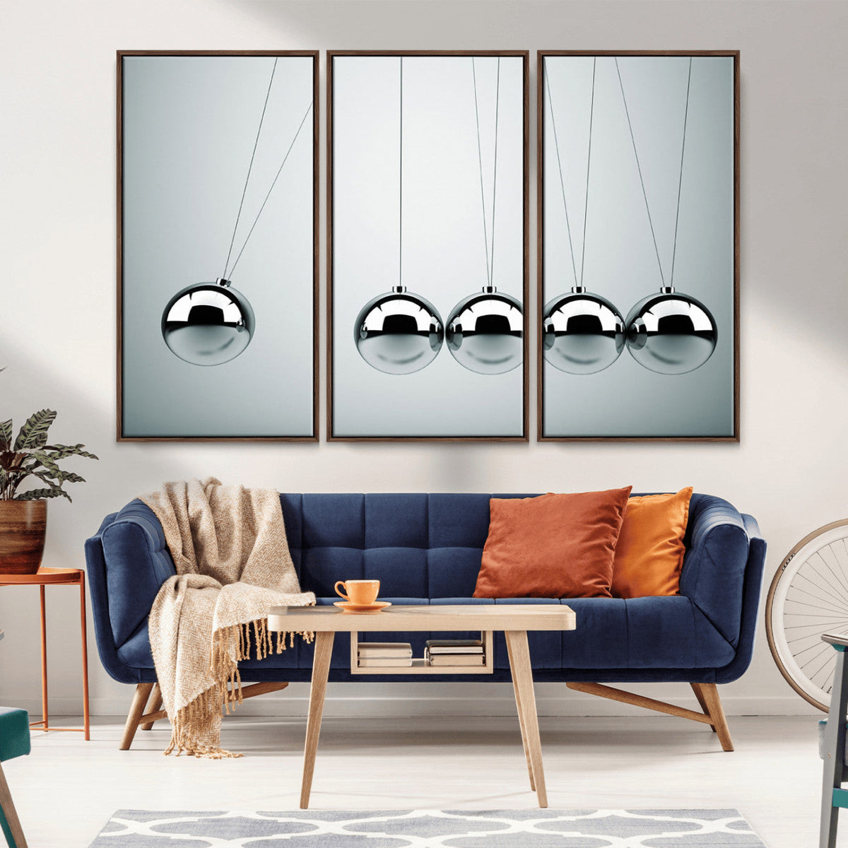 Newton's Cradle Wall Art Canvas Print | Framed Newton Cradle Wall Art