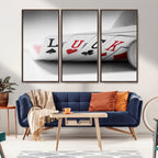 Framed Lucky Poker Cards Canvas | Modern Triptych Wall Art for Game Rooms